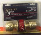 0-051022-119 Somerset Series Bright Brass Finish Tubular Entrance Lock
