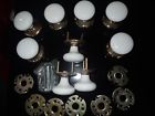 016-204 Gainsborough Lot Of White Round Porcelain Door Knobs Made In