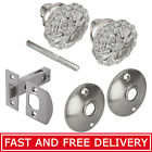 04125 Defiant Victorian Glass Knob Passage Set Satin Nickel 0030699704125