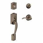 043156164998 Schlage Lock Camelot Single Cylinder Handleset With Accent Lever Oil Rubbed Bronze