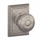 F170geo621add 043156781140 Schlage Addison Collection Georgian Trim Knob Distressed Nickel