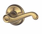 F170fla609rh 043156914968 Schlage Flair Right Hand Dummy Lever Antique Brass