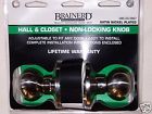 085-03-2867 Brainerd Hall Closet Door Knob Set Satin Nickel Non-locking Egg Shape New In Pkg