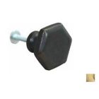 88-741 1.13 John Faux Brass Hex Wright . Knob