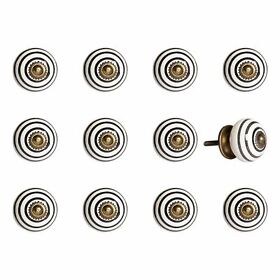 358107 1.5inch X Metal Multicolor 12 Pack Knob