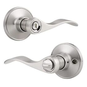 10 Pack Knobonly Bedroom Bathroom Privacy Keyless Door Handle Brushed Nickel