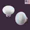 10157 The Renovators Supply Pair Door Knobs White Porcelain Round Chrome 2 1 4 D 096962331382