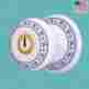 13308 The Renovators Supply Intandext Keyed Door Knob Lock Set Porcelain Ajustable Backset Sup 096962345839