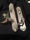 1441 Emtek Right Hand Keyed Napoli Lever Door Set Silver Patina