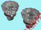 19536 The Renovators Supply Privacy Door Knob Set 2 3 4 Clear Glass Chrome 096962382520