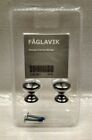 202.261.59 Ikea Faglavik Chrome Silver Color Knobs Pack Screws Hardware New