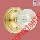 26002 The Renovators Supply Privacy Door Lock Set 2 3 8 Backset Brass Rose Glass Knobs 096962394202