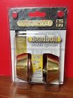 27404 Truguard Polished Brass Deadbolt Double Cylinder Inside Outside Key Lock