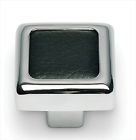 3149-bl Leather 1.25 Chrome Homewares Knob Atlas Paradigm . Black