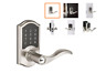 32gc3x2lyed0ahq Defiant Castle Satin Nickel Electronic Touchpad Door Lever 050134003149