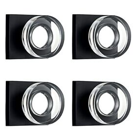 4 Pack Glass Dummy Door Knobs One Side Crystal Knob For Hall Closet M