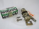 401g Rfdl Rcs Kwikset Nos Locking Entry Door Knob Brass Finish