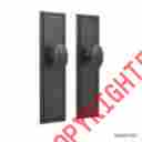 408164 Signature Hardware Boniface Rope Edge Plate Small Oval Bead Knob Set Dummy Oil Rubbed Bronze