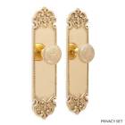 410295 Signature Hardware Aurore Decorative Plate Round Sun Knob Privacy Set