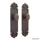 410306 Signature Hardware Aurore Decorative Plate Victorian Oval Knob Passage Set