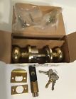 38734 42049 Kwikset Titan Hancock Entry Door Knob Set Polished Brass Single