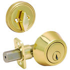 44635 Lot 3 Alike Keyed Brass Deadbolts Polished