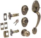 7496948 45028 Ultra Hardware Cheltenham Entry Double Cylinder Antique Brass 749694450288