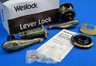 4600 Weslock Polished Antique Brass Closet Hall Passage Door Lever Set Col 3hl