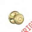 476709 Schlage Brass Knob Georgian Door Bright Dummy