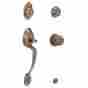 43156167302 496020 Schlage Plymouth Double Cylinder Antique Brass Right-hand Handleset W Interior Knob New