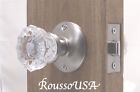 5-fluted Nickel 5 Knob Crystal Door Glass Brushed Lot Passage Sets