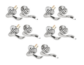 14-32372 5-pack Passage Lever Non Locking Interior Door Handle Hallway Satin Nickel