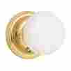 50016 The Renovators Supply White Porcelain 2 3 8 Inch Backset Door Knob Privacy Set 096962395582