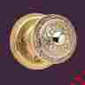 50056 The Renovators Supply Privacy Door Lock Set 2 3 8 Backset Heavy Cast Brass Knobs 096962395766