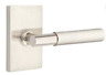 5212mylrhus15 Emtek New Modern Rectangular Rosette Privacy Set Matching Finish Myles