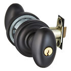 5225190entr Baldwin Modern Keyed Entry Door Knob Satin Black 723079727516