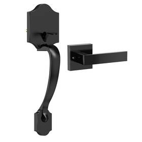52hz 717326535160 Front Door Handle Black Exterior With Reversible Lever Entry Do
