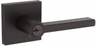 538907 Kwikset Door Lever Handle Iron Black Square Metal 4552163538907