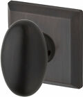 5442.432.pass Baldwin Hardware Oval Knob Passage With Squared Rose Shot Blast Rustic