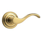 5455v003fd Baldwin Door Lever With Classic Rose Polished Brass 723079237305