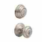 556116 Kwikset 991 Cameron Satin Nickel Entry Knob Single Cylinder Deadbolt Combo Pack 883351070614