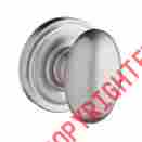561766 Baldwin Reserve Ellipse Passage Knob W Traditional Round Rose In Satin Nickel Finish 884011464491