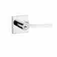 561819 Baldwin Reserve Polished Chrome Square Entry Lever With Contemporary Rose