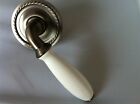 5850.151.pasrp Baldwin Amelia Porcelain Passage Lever Door Set Antique Nickel
