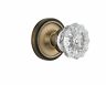 640697021829 Nostalgic Warehouse Classic Rosette With Crystal Glass Door