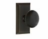 640697081274 Nostalgic Warehouse Studio Plate With Black Porcelain Knob