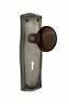 640697108117 Nostalgic Warehouse Prairie Plate With Keyhole Brown Porcelain