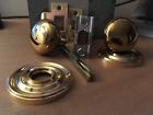 6672-03 Period Brass Passage Door Knob Set New Vintage Look For