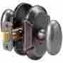 681408c Delaney Designer Rosa Series Keyed Entry Door Knob Set With Curved Backplate