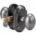 684308c Delaney Designer Sorrento Series Passage Door Knob Set With Curved Backplate 087305921308